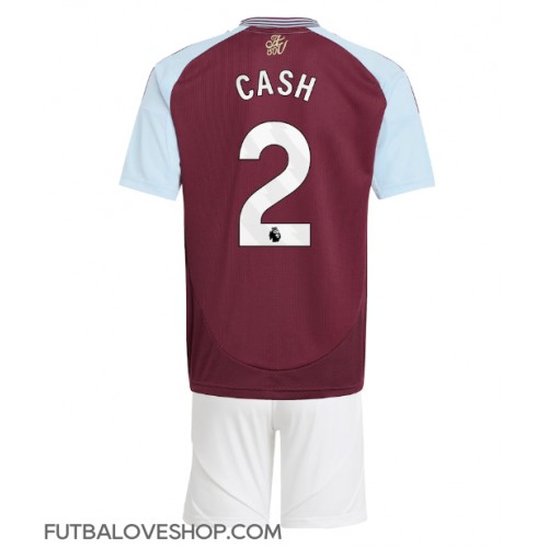 Dres Aston Villa Matty Cash #2 Domáci pre deti 2024-25 Krátky Rukáv (+ trenírky)